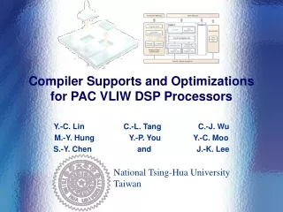 Compiler Supports and Optimizations for PAC VLIW DSP Processors