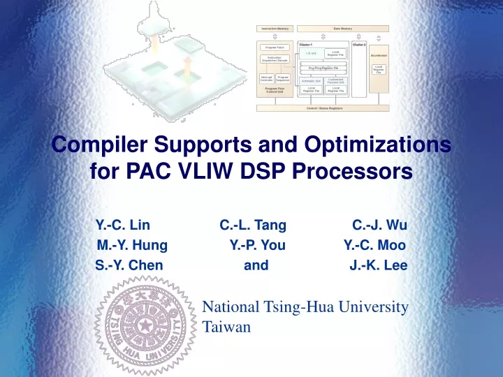 compiler supports and optimizations for pac vliw dsp processors