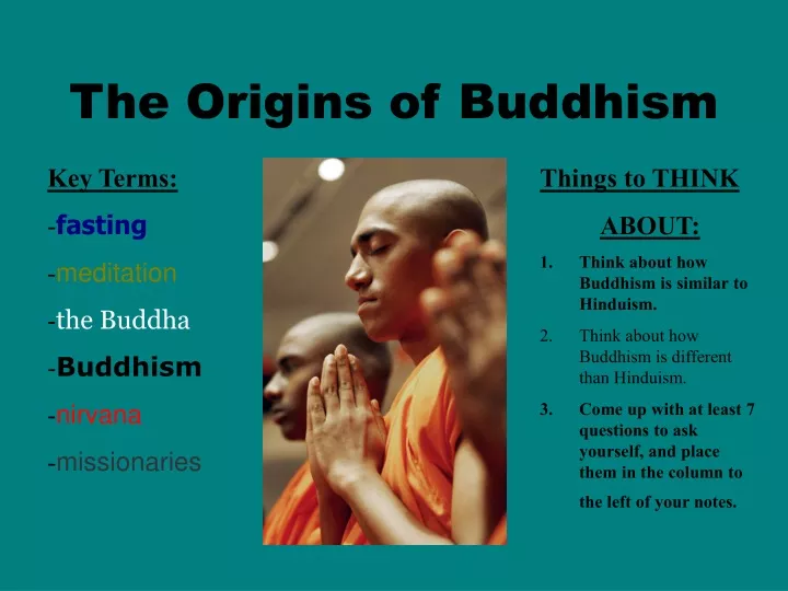 the origins of buddhism