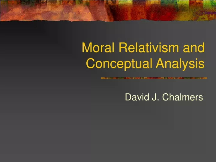 moral relativism and conceptual analysis