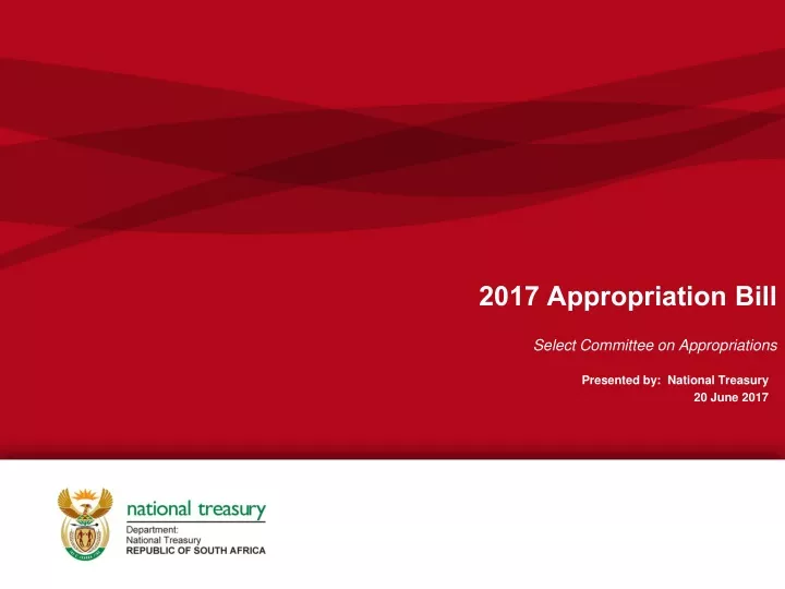 2017 appropriation bill