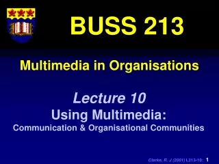 Multimedia in Organisations