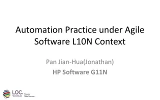 Automation Practice under Agile Software L10N Context