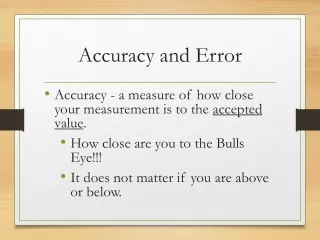Accuracy and Error