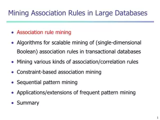 Mining Association Rules in Large Databases