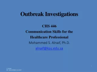 Outbreak Investigations