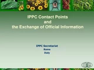 IPPC Contact Points and the Exchange of Official Information