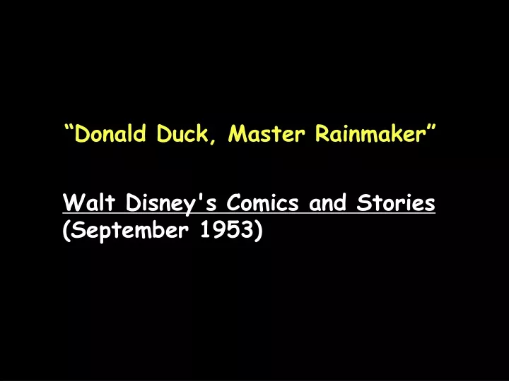 donald duck master rainmaker