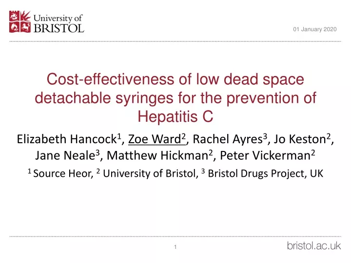 cost effectiveness of low dead space detachable syringes for the prevention of hepatitis c