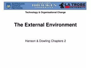 The External Environment