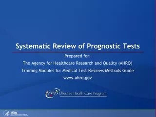 Systematic Review of Prognostic Tests