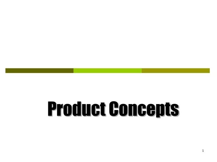 product concepts