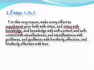 2 Peter 1:5-7