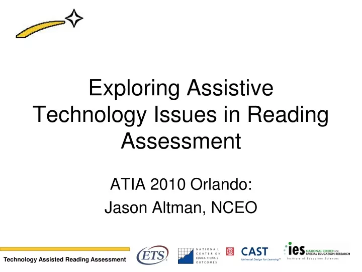 exploring assistive technology issues in reading assessment