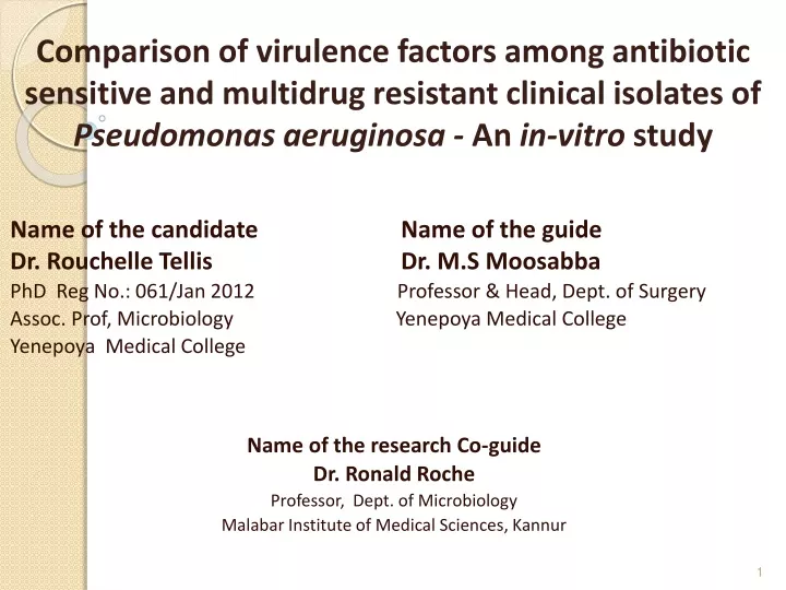 comparison of virulence factors among antibiotic