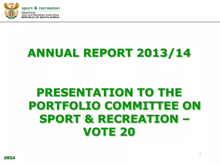annual report 2013 14 presentation