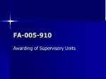 Effective Assignment and Awarding of Supervisory Units - slide 1