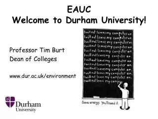 EAUC Welcome to Durham University!