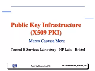 Public Key Infrastructure  (X509 PKI)