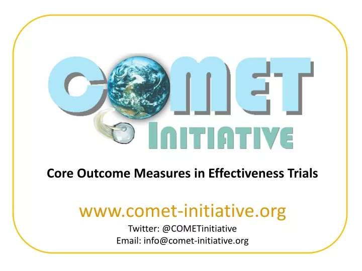core outcome measures in effectiveness trials