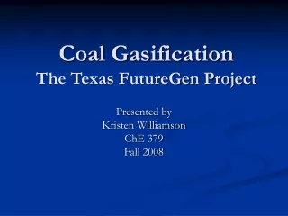 Coal Gasification The Texas FutureGen Project