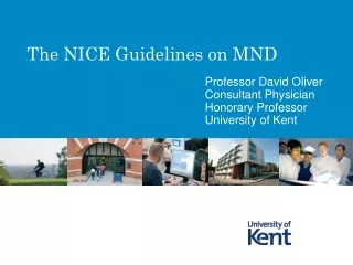 The NICE Guidelines on MND