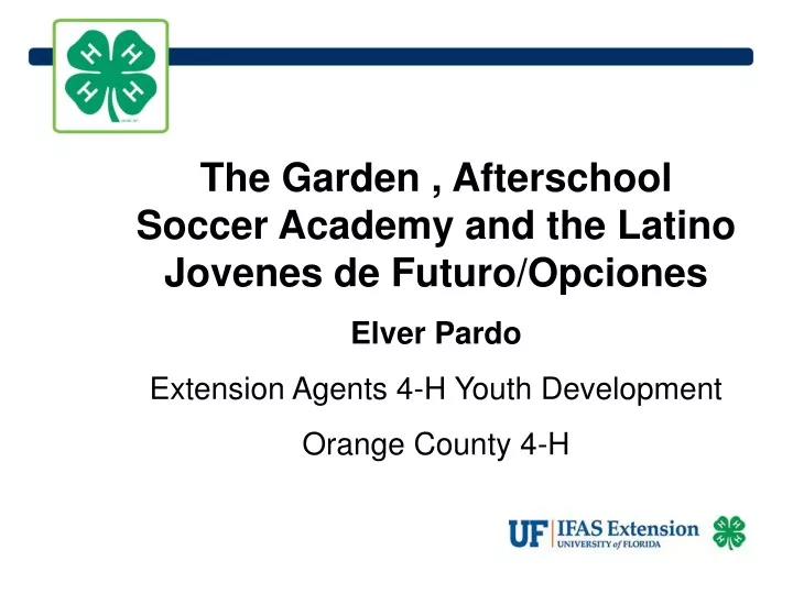the garden afterschool soccer academy