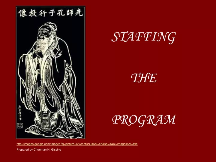 staffing the program