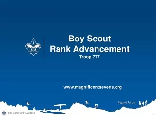 Boy Scout Rank Advancement Troop 777