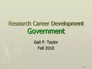 Research Career Development Government