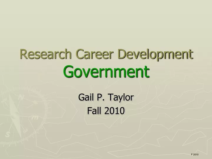 research career development government