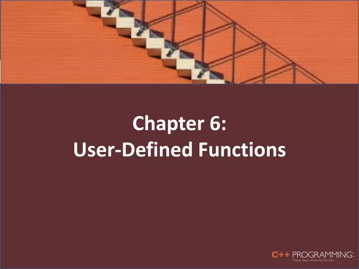 chapter 6 user defined functions