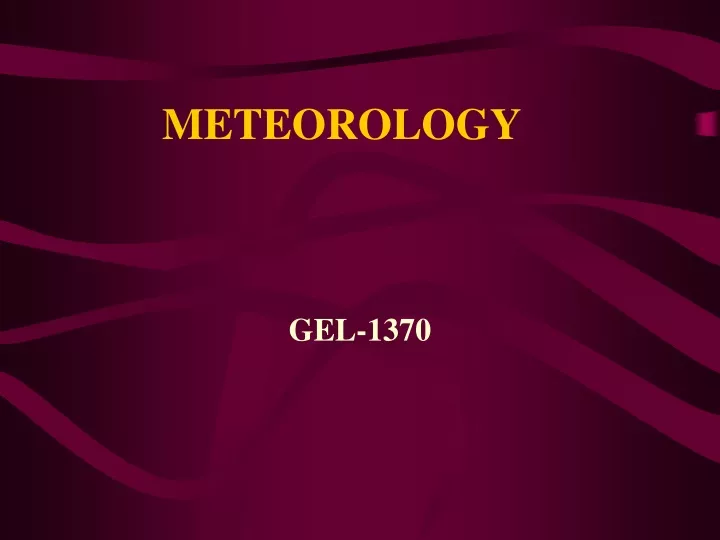 meteorology