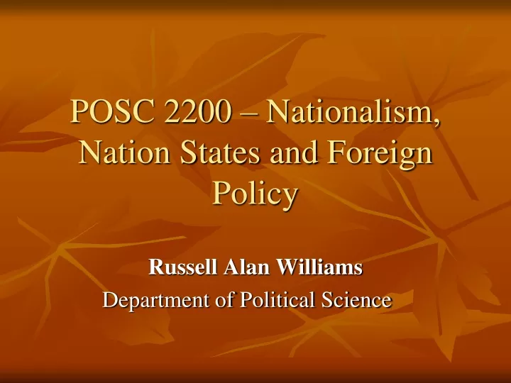 posc 2200 nationalism nation states and foreign policy