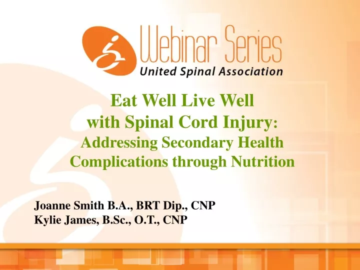 eat well live well with spinal cord injury