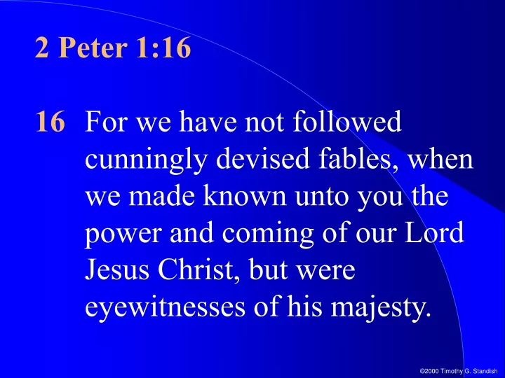 2 peter 1 16 16 for we have not followed