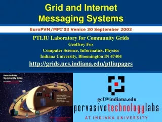 Grid and Internet M essaging Systems