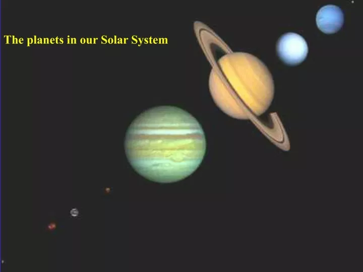 the planets in our solar system