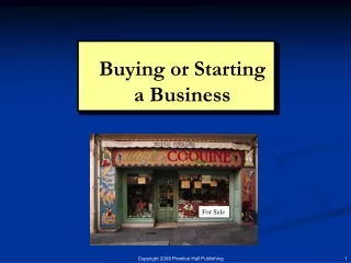 Buying or Starting a Business