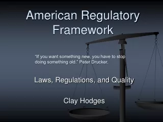 American Regulatory Framework