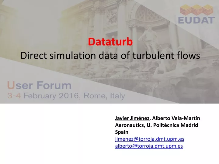 dataturb d irect simulation data of turbulent flows