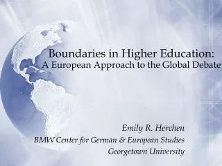 Boundaries in Higher Education:  A European Approach to the Global Debate