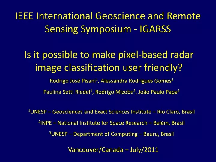 ieee international geoscience and remote sensing