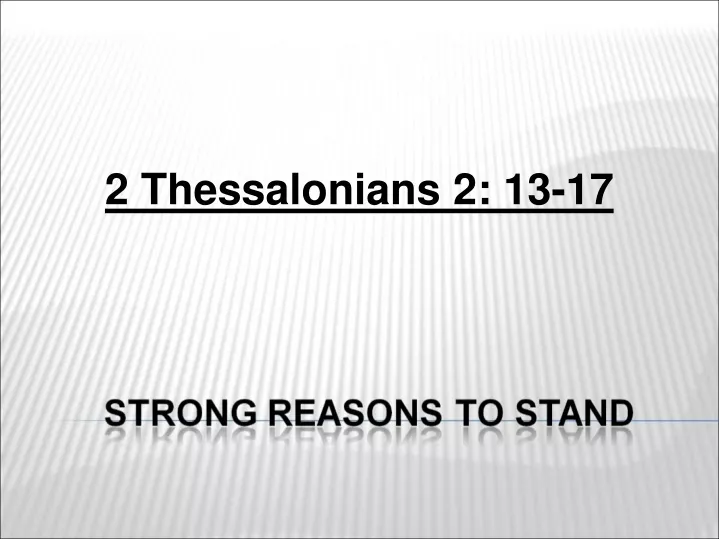 2 thessalonians 2 13 17