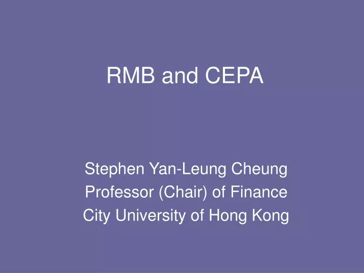 rmb and cepa