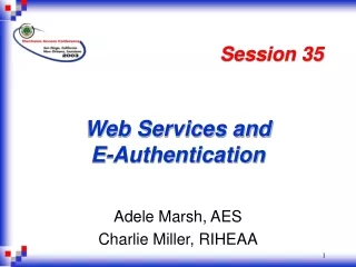 Web Services and  E-Authentication