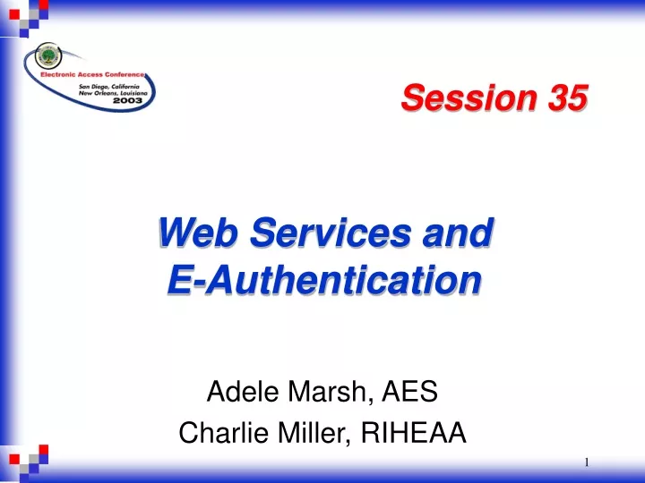 web services and e authentication