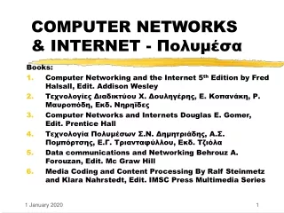 COMPUTER NETWORKS  &amp; INTERNET  - ????????