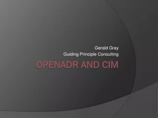 OpenADR and CIM
