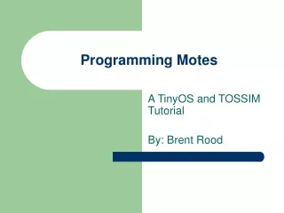 Programming Motes